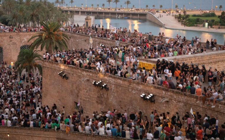 Protestas en Mallorca contra el turismo masivo